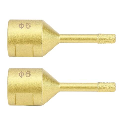 2Pcs Diamond Hole Saw Drill Bit, M14 6mm Brazing Diamond Drilling Bit for Marble Concrete, with Efficient Chip Drain Design, Compatible with Electric Hand Drill and Bench in Kuwait