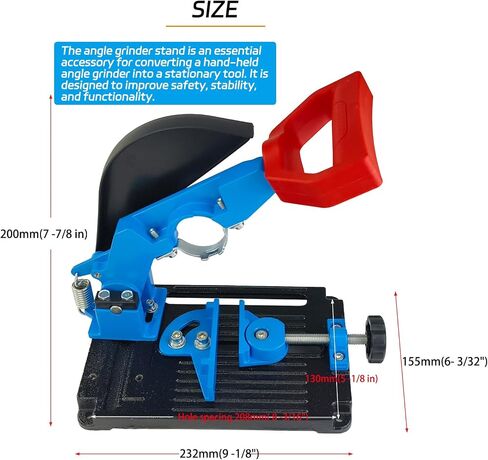 Adjustable Angle Grinder Stand – 38mm–48mm Clamping Range, 0–45° Cutting Angle, Dual-Use Bracket Holder for Angle Grinder & Hammer Drill in Kuwait