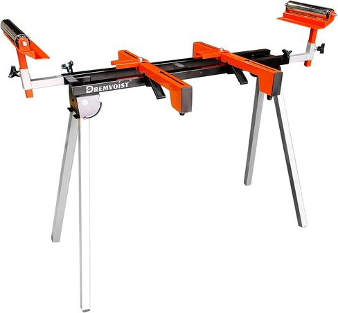 Miter Saw Stand, Portable Miter Saw Stand 3-Step Quick Install & Fold, 74-4/5'' Max Sliding Rail, 300lbs Load Capacity Portable Compact Folding Miter Saw Stand, Compatible with Most Mitre Saw Brands in Kuwait