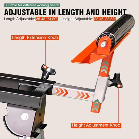 Miter Saw Stand, Portable Miter Saw Stand 3-Step Quick Install & Fold, 74-4/5'' Max Sliding Rail, 300lbs Load Capacity Portable Compact Folding Miter Saw Stand, Compatible with Most Mitre Saw Brands in Kuwait