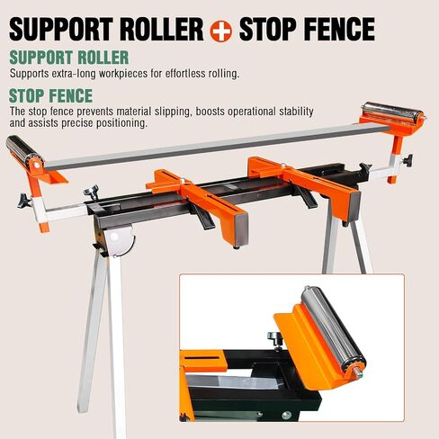 Miter Saw Stand, Portable Miter Saw Stand 3-Step Quick Install & Fold, 74-4/5'' Max Sliding Rail, 300lbs Load Capacity Portable Compact Folding Miter Saw Stand, Compatible with Most Mitre Saw Brands in Kuwait