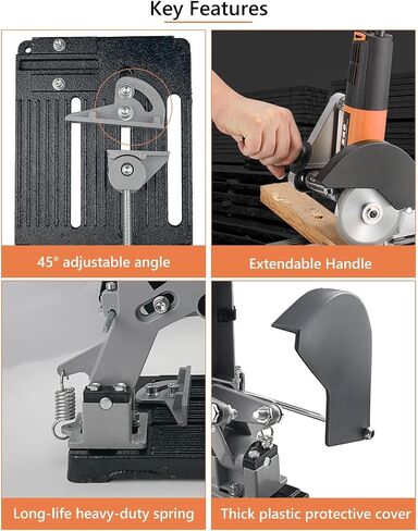 Heavy Duty Angle Grinder Stand – Compatible with 100mm-150mm (4"-6") Disc Grinder, Cast Iron Base for Enhanced Stability in Kuwait