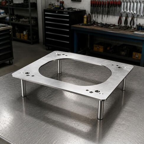 Universal Carburetor Stand, Adjustable Aluminum Carburetor Work Stand for Spread Bore and Standard Bore Carburetors, Fits Holley 4150 4500 Rochester Carter AFB Edelbrock in Kuwait