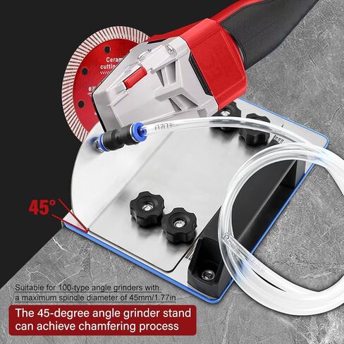 45 Degree Tile Chamfering Tool,Angle Grinder Stand for 45° Tile Cutting,Tile Cutter Tools Compatible with 100-Type Angle Grinders, Angles Grinder Attachments for Chamfering in Kuwait