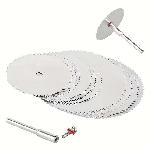 11Pcs/Set Stainless Steel Wood Cutting Disc Rotary Tool Circular Cutoff for Woodworking Tool in Kuwait