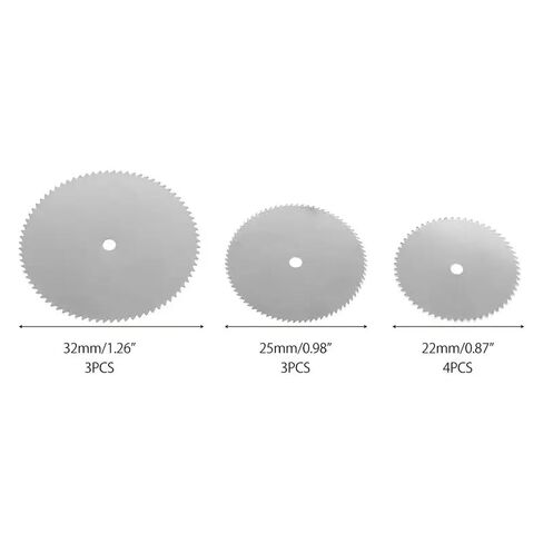 11Pcs/Set Stainless Steel Wood Cutting Disc Rotary Tool Circular Cutoff for Woodworking Tool in Kuwait
