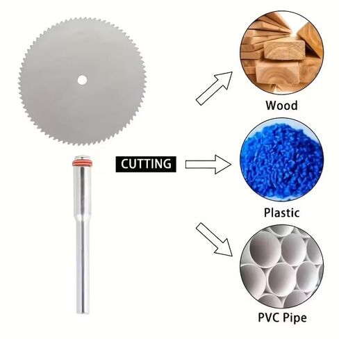11Pcs/Set Stainless Steel Wood Cutting Disc Rotary Tool Circular Cutoff for Woodworking Tool in Kuwait