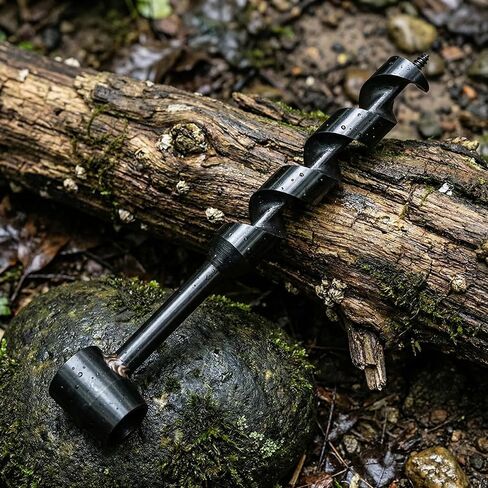 Hand Auger Drill, Heavy Duty Steel Auger Manual Hand Drill Bit Bushcraft Survival Tools for Camping,Outdoor,Hiking,Woodworking(25-230mm) in Kuwait