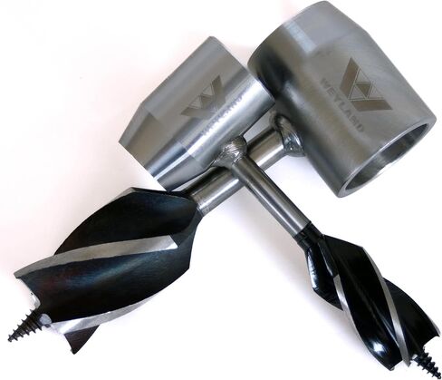 WEYLAND Bushcraft Settlers Tool - 1 Inch and 1.5 Inch Survival Hand Auger - Bush Craft Gear and Equipment Scotch Eye Wood Drill Peg and Manual Hole Maker for Bushcrafting in Kuwait