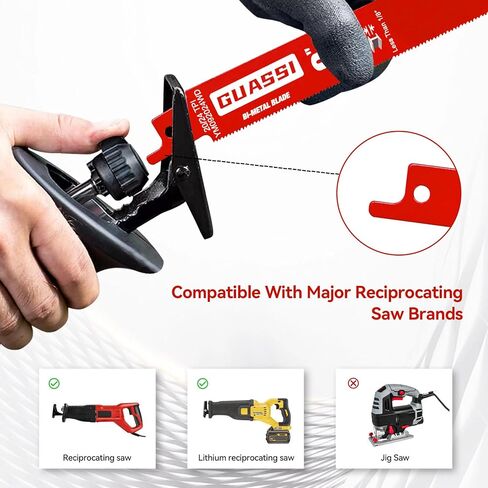 15 Pack 9 inch 20/24 TPI Reciprocating Saw Blade, Bi-Metal Sawzall Blades for Less 1/8" Thin Metal, PVC Nails Screw Soft Metal Steel Pipe, Longer Life Faster Smooth Cutting Speed, for Diablo DS0920BF in Kuwait
