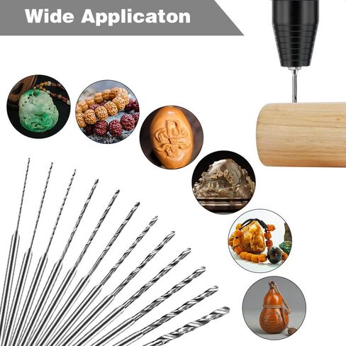 Hanboost 12Pcs Rotary Tool Drill Bits Set, 2.35mm Shank Precision Twist Drilling Accessories for Dremel Drilling Sanding Stone, Jewelry, Tile, Glass Pack, Ideal for DIY Fixers & Crafts. in Kuwait