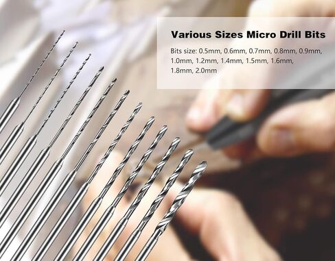 Hanboost 12Pcs Rotary Tool Drill Bits Set, 2.35mm Shank Precision Twist Drilling Accessories for Dremel Drilling Sanding Stone, Jewelry, Tile, Glass Pack, Ideal for DIY Fixers & Crafts. in Kuwait