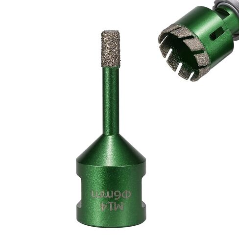 6MM Diamond Core Drill Bit,Fast Smooth Cutting Dry Wet Use for Concrete Brick Block Stone Wall Drilling Fits Angle Grinders in Kuwait