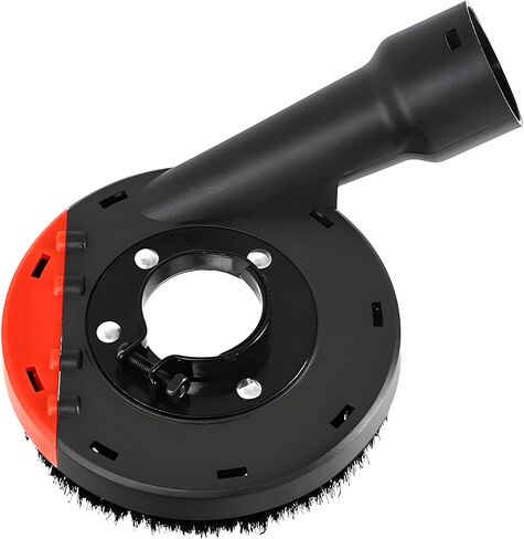5 Inch Angle Grinder Dust Shroud, 125 Type Dust Collector with Dual Ports, Brush Loop, Detachable Edge, Lightweight Plastic, Fits 4.7 in / 12 cm Grinding Disc in Kuwait