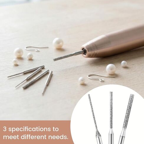 15 Pcs Diamond Drill Bits for Ceramic, 3 Sizes, Silver | Glass Drill Bit, Metal Diamond Tipped Drilling Bit for Grinding Holes Stone Jewelry in Kuwait