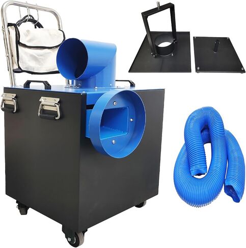 Industrial Air Duct Dust Collector, 39.24 CFM High Suction, HVAC Duct Vacuum Cleaner, 2200 W Pure Copper Motor, Air Duct Cleaning Machine, 16.4 ft Extended Hose, 110 V/220 V in Kuwait