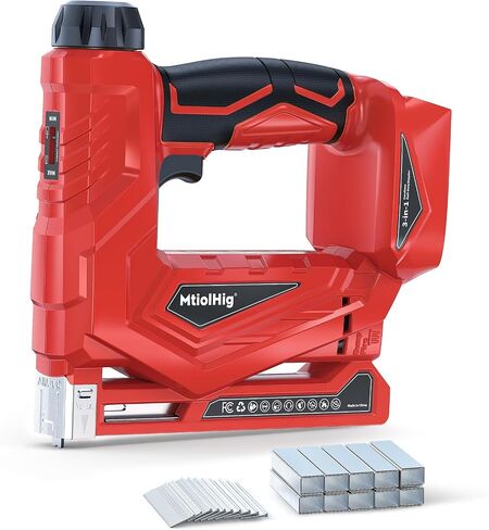 MtiolHig Cordless Staple Gun Compatible with Dewalt 20V Battery - 2 in 1 18 Gauge Nail Gun T-50 Stapler with 2000pcs for Upholstery Material Repair Home DIY - Tool Only - Lightweight 3LB in Kuwait