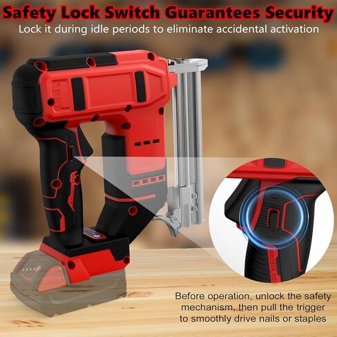 18 Gauge Cordless Brad Nailer Compatible with Milwau-kee Battery, 2 in 1 Electric Nail Gun Battery Powered with 2000 Nails for Wood Carpentry, DIY & Home Improvement(Tool Only, No Battery) in Kuwait