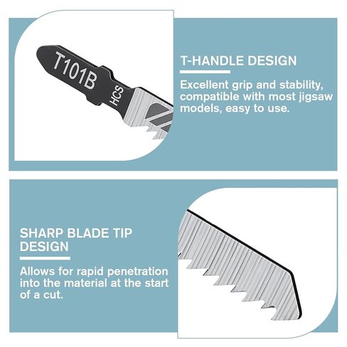 25Pcs Jigsaw Blade Set Assorted T-Shank Replacement Jig Saw Blade | Jig-Saw Blades Assortment, Jigsaw-Blade for Metal, Jigsaws Tool, for Cutting Wood Plastic Metal in Kuwait