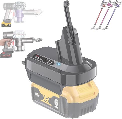 V6 Battery Adapter Replace for Dyson Compatible with Dewalt 20V& Milwaukee 18V Li-ion Battery, Use for Dyson V6 Series VacuumCleaners Animal Absolute in Kuwait