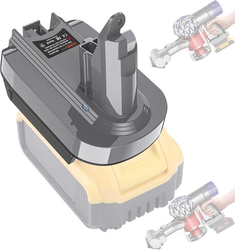 V6 Battery Adapter Replace for Dyson Compatible with Dewalt 20V& Milwaukee 18V Li-ion Battery, Use for Dyson V6 Series VacuumCleaners Animal Absolute in Saudi Arabia