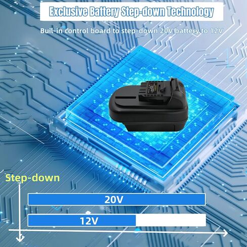 for DeWalt 20V to 12V Adapter, Convert for DeWalt 20V Lithium Battery and for Milwaukee 18V for M18 Battery to Work for DeWat 12V Cordless Tools in Kuwait