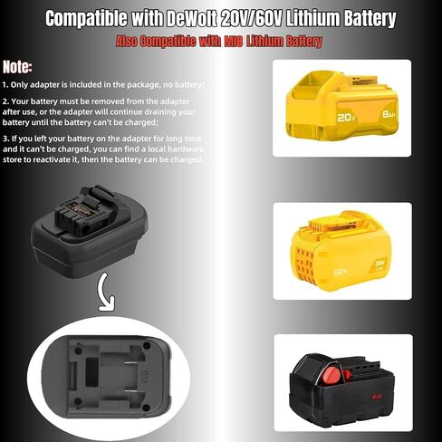 for DeWalt 20V to 12V Adapter, Convert for DeWalt 20V Lithium Battery and for Milwaukee 18V for M18 Battery to Work for DeWat 12V Cordless Tools in Kuwait