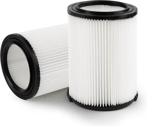 2 Pack VF4000 Replacement Filter, Standard Wet/Dry Rigid Shop Vac Filters, Compatible with 5-20 Gallon Vacuum, Reusable and Washable in Kuwait