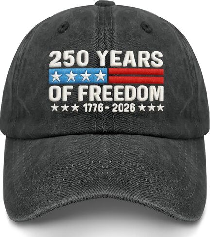 U.S. 250th Anniversary Independence Freedoms Democracys Baseball Hat Camping in Saudi Arabia