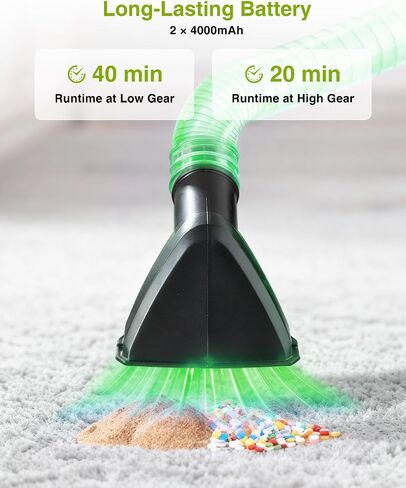 Cordless Shop Vac, 2x4.0Ah Battery Powered Shop Vac - 2.6 Gal Cordless Shop Vacuum Wet and Dry with HEPA Filter, Shoulder Strap & Accessory Storage Holder, Portable for Garage, Car, Workshop & Stairs in Kuwait