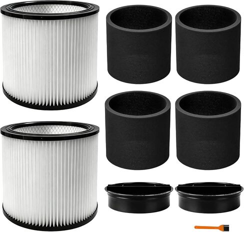 90304 Replacement Filter 90585 Foam Sleeve Kit Fit for shopvac Cartridge Filter 90304 90333 90350 90585, Replacement for Most Wet and Dry Vacuum Cleaners 5 Gallon and Above (2+2+4+1) in Kuwait