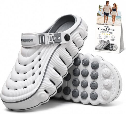 Cloud Men's Clogs Lightweight EVA Outdoor Garden Shoes | Lightweight EVA Cloud Comfort with Breathable Drainage and Secure Heel Strap in Kuwait