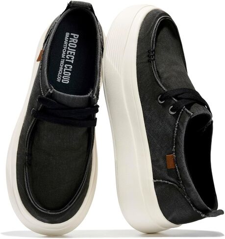 Project Cloud Canvas Platform Loafers for Women - High Density Foam Slip On Womens Shoes - Mesh Boat Shoes for Women Footwear - Womens Sneakers (Dana) in Kuwait