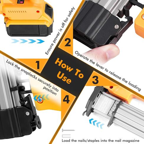 Cordless 18GA Brad Nailer, 2 in 1 Electric Nail Gun Staple Gun with 18GA Nails/Staples, Battery Power Nail Gun for Home Improvement, DIY & Woodworking (No Battery) in Saudi Arabia
