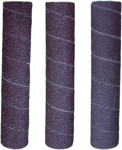 Sanding Drum Sleeves 4.5 Inch 80/150/240 Grit Alumina Abrasive for Oscillating Spindle Sander 2 Pack for Wood Metal Plastic Jade Polishing(2PCS Grit 80) in Kuwait