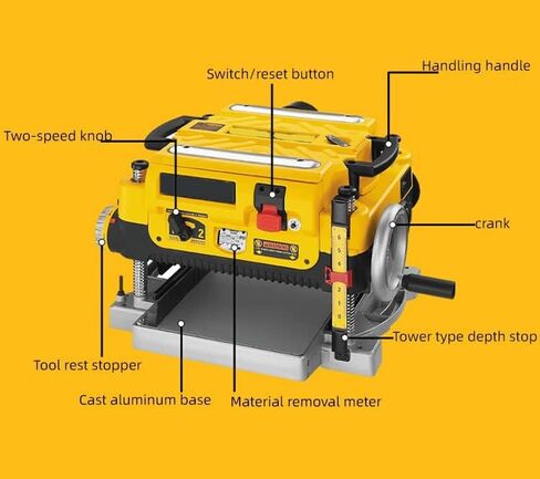 220V Multifunctional Woodworking Table Planing Pressure Planer Machine, Small Planer Electric Planer Apparatus Flat Machine in Kuwait