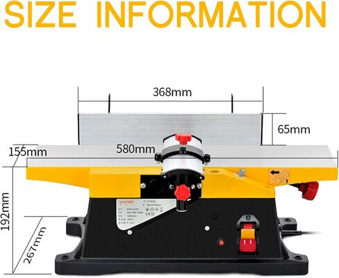 220v Benchtop Planer Thicknesser, Portable Electric Jointers Woodworking Planer 12000R/Min Desktop Wood Planer For Wood Cutting Thickness in Kuwait