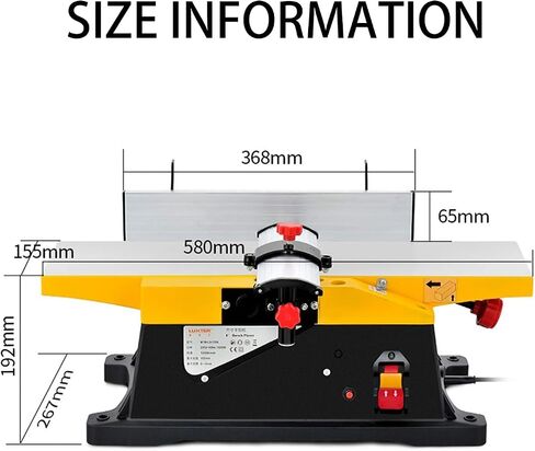 220V Benchtop Planer Thicknesser Portable Electric Wood Jointer, 12000 RPM,for Woodworking and Cutting Thickness, for Craftsmen DIY Projects in Kuwait