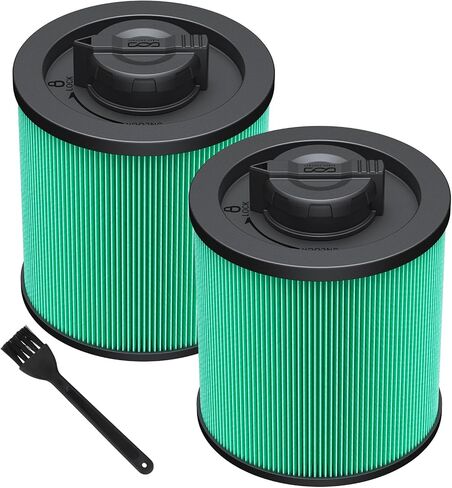 2 Pack DXVC6910 Cartridge Filter Replacement for DEWALT 6-16 Gallon Wet/Dry Vac, Compatible with DeWalt DXV06P DXV09P DXV10P DXV10PL DXV10SA DXV12P DXV14P DXV16P (NOT Fits for DXV05P,DXV08S,DXV06G) in Kuwait
