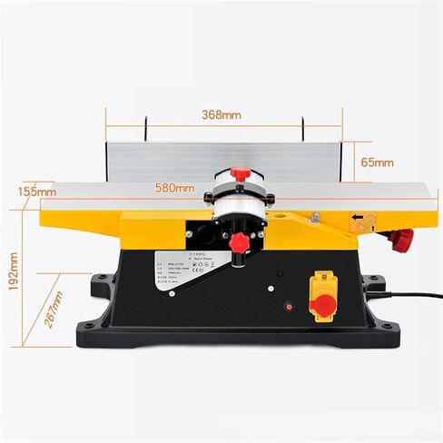 220v Electric Benchtop Wood Planer,Heavy Duty Benchtop Jointer, Adjustable for Precision Wood Working Cutting Thickness Planer in Kuwait