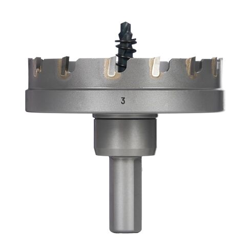 BLACK CANYON 4 Inch Hole Saw, 4" Carbide Hole Cutter, 4 Inch TCT Hole Cutter, Carbide Tipped with 3-Flat Shank – Heavy Duty Spring-Loaded Pilot Bit for Metal, Wood in Kuwait
