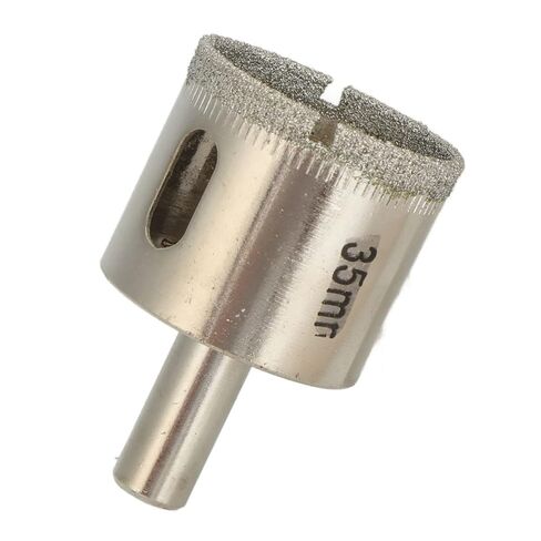 Diamond Coated Hole Saw Opener Drill Bits High Speed Drilling Slotting Tool Set 2Pcs Storage Box Glass Ceramic Tile Marble 1-3/8in(35mm) in Kuwait