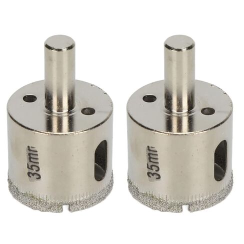 Diamond Coated Hole Saw Opener Drill Bits High Speed Drilling Slotting Tool Set 2Pcs Storage Box Glass Ceramic Tile Marble 1-3/8in(35mm) in Kuwait