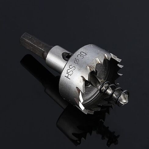 HUIOP 30mm Metal Hole Saw Cutter Bit, Heavy Duty Stainless Steel Drill Tool with Carbide Teeth, for Fast Cutting of Neat Holes in Sheet Metal, Including Stainless Steel in Kuwait