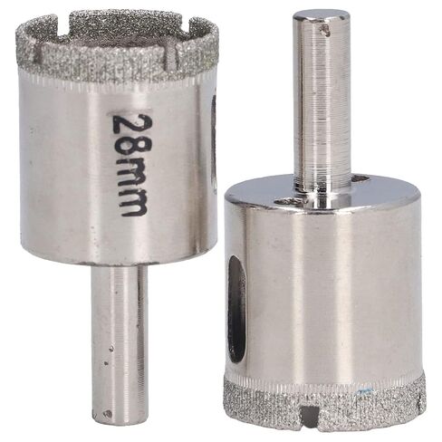 2pcs 28mm Glass Hole Saw Drill bits, with Emery Coating Stainless Steel Hole Opener for Marble Granite Ceramic in Kuwait