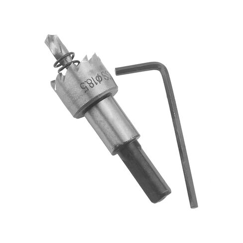 HUIOP 18.5mm Carbide Hole Saw Cutter Drill Bit, Fast Cutting for Stainless Steel Metal with Split Tip No Walking, Over Drill Flange Design,100% Metal Hole Saw Cutter in Kuwait