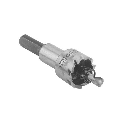 HUIOP 18.5mm Carbide Hole Saw Cutter Drill Bit, Fast Cutting for Stainless Steel Metal with Split Tip No Walking, Over Drill Flange Design,100% Metal Hole Saw Cutter in Kuwait