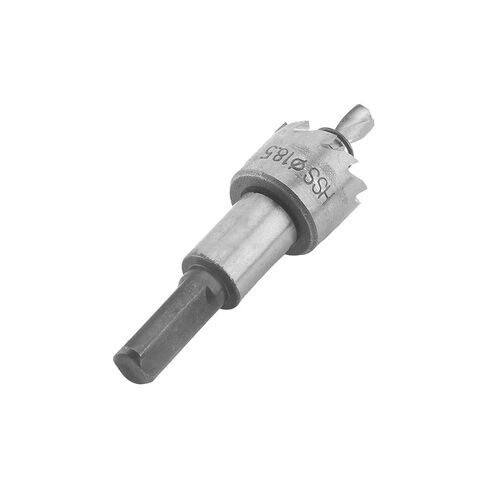 HUIOP 18.5mm Carbide Hole Saw Cutter Drill Bit, Fast Cutting for Stainless Steel Metal with Split Tip No Walking, Over Drill Flange Design,100% Metal Hole Saw Cutter in Kuwait