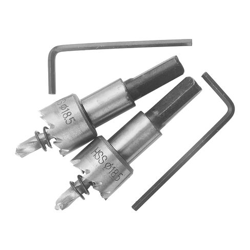 HUIOP 18.5mm Carbide Hole Saw Cutter Drill Bit, Fast Cutting for Stainless Steel Metal with Split Tip No Walking, Over Drill Flange Design,100% Metal Hole Saw Cutter in Kuwait