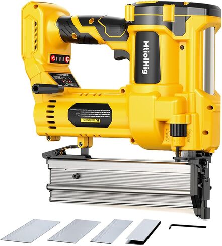 MtiolHig Cordless 2Inch Brad Nailer Compatible with Dewalt 20V Battery, 2-in-1 Staple Gun, 18 Gauge Nail Gun Battery Powered with 1000 Nails for Wood Carpentry, 7.2LB (Tool only) 2026 New Version in Saudi Arabia